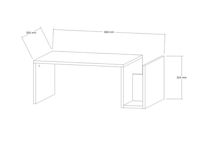 Aucune Mesa de centro MEMO Rectangular Efecto mármol travertino